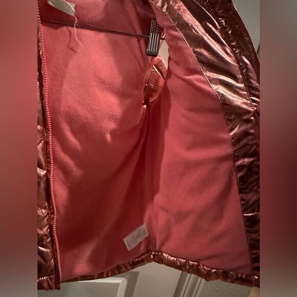 Crazy 8 Rose Gold Hooded Girl Puffer Vest Size XL/14 - Picture 11 of 12